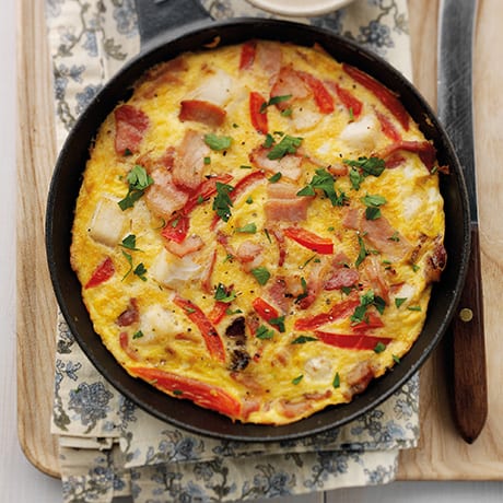 Haddock, smoked bacon & tomato tortilla | Bidfood recipes