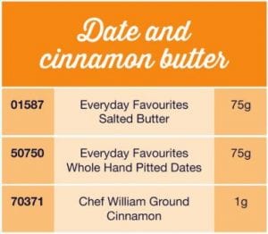 Date and cinnamon butter