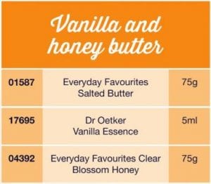 Vanilla and honey butter