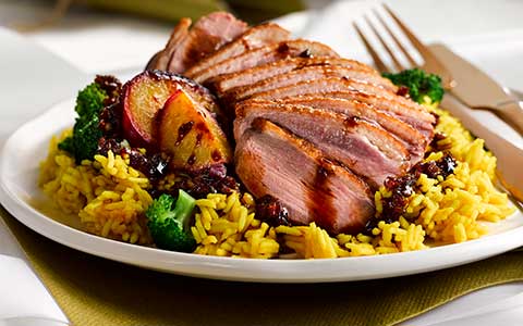 Pan-fried Duck with Plum, Honey and Soy Sauce Recipe | Bidfood