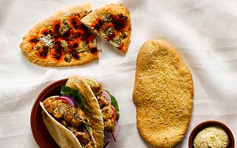 Flatbreads with yoghurt drizzle - Bidfood