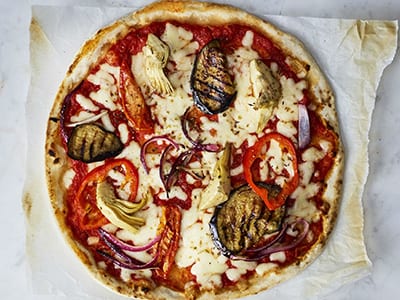 Artichoke heart and chargrilled vegetable pizza - Bidfood
