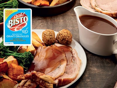 Roast loin of pork with cider gravy - Bidfood