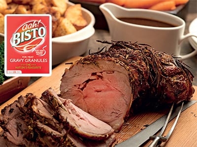 Roast leg of lamb with a mustard glaze - Bidfood