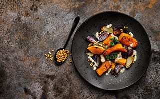 Roasted squash and Za'atar salad