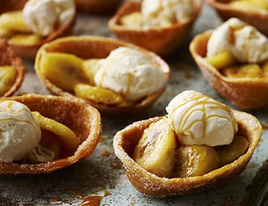 Banana caramel mini tacos - Bidfood