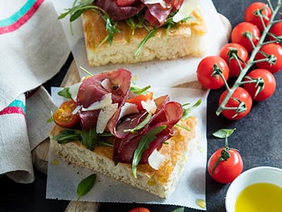 Delifrance prosciutto focaccia - Bidfood