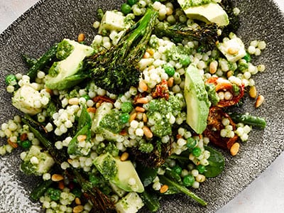 Giant couscous with pesto & chargrilled broccoli salad - Bidfood