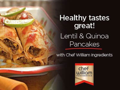 Lentil & quinoa pancakes - Bidfood