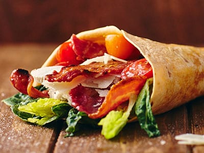 Farmstead bacon & chicken Caesar tortilla wrap - Bidfood