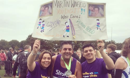 Local man takes on half marathon in aid of the Stroke Association