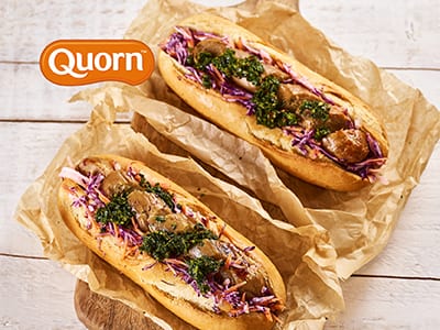 Quorn spicy sausage Argentinian baguette - Bidfood