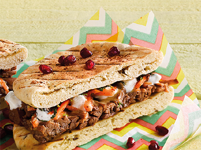 Olive pitta with slow cooked lamb - Bidfood