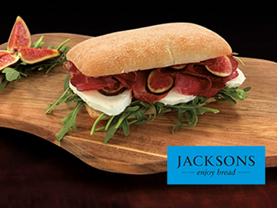 Prosciutto, fig & mozzarella ciabatta - Bidfood