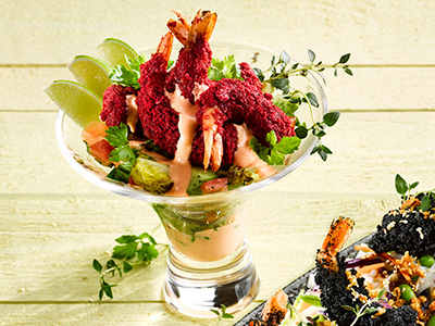 Red velvet prawn cocktail - Bidfood