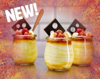 Passion fruit swirl cheesecake pots - Bidfood