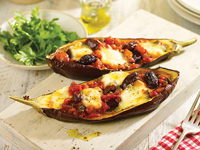 Aubergine boats - Bidfood