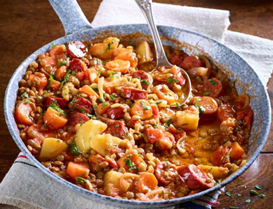 Lentil, chorizo and vegetable stew - Bidfood