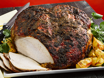 Turkey breast roasted with a lemon & basil dressing - Bidfood