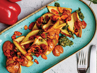 Vegan dipping fries with flavours of romesco - Bidfood