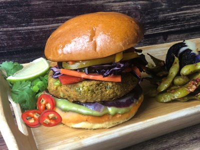Edamame bean burgers with Asian slaw - Bidfood
