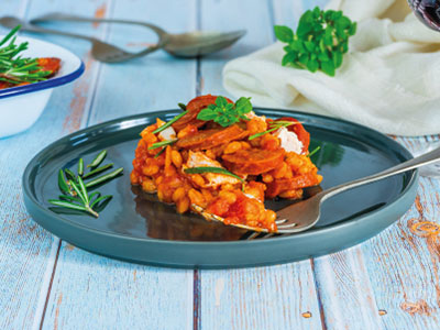 Pearl barley risotto with chicken and chorizo - Bidfood