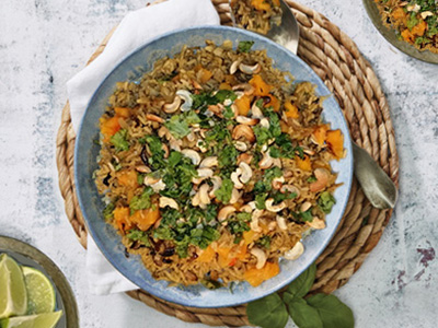 Butternut squash, coconut and green chilli pilau rice - Bidfood