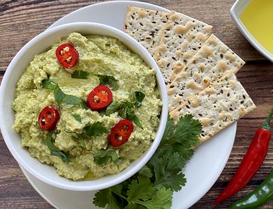 Edamame Hummus & Coriander | Bidfood