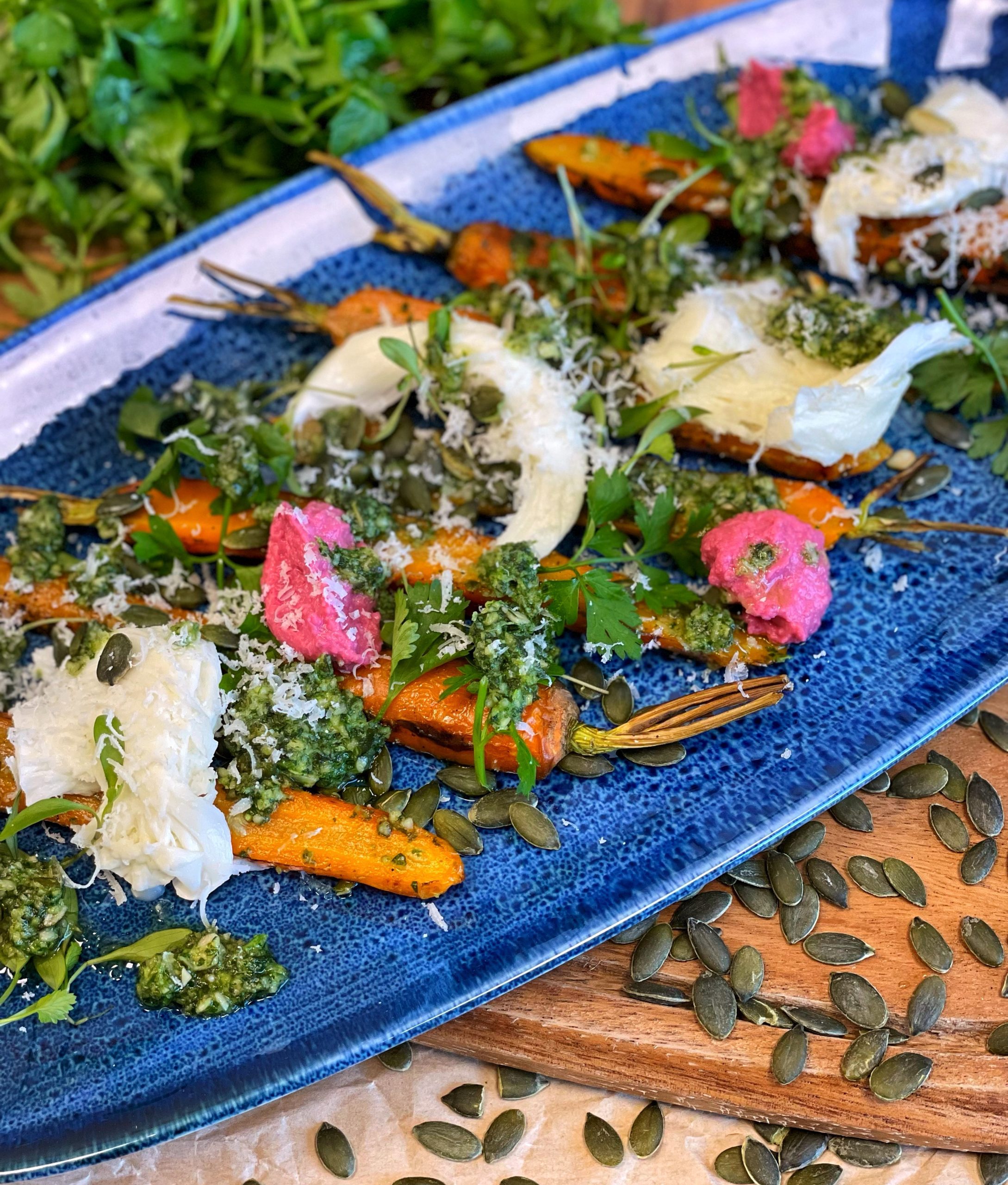 Carrot Top Pesto Blended With Pumpkin Seeds | Bidfood