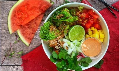 Teriyaki Salmon Poke Bowl Recipe | Bidfood