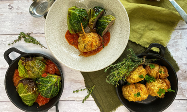 Stuffed Cabbage Meatballs & Hassle Back Potatoes Recipe | Bidfood