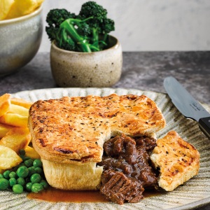 British beef and ale pie