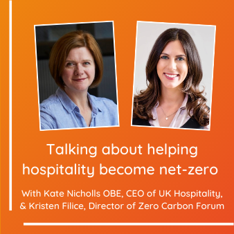 Talking about helping the hospitality sector become net-zero