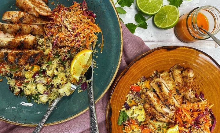 Harissa spiced cous cous salad recipe