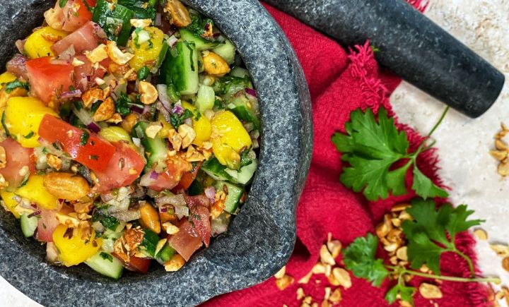 East African mango and cucumber salad