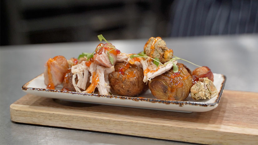 Loaded hasselback potatoes with all the trimmings - Bidfood