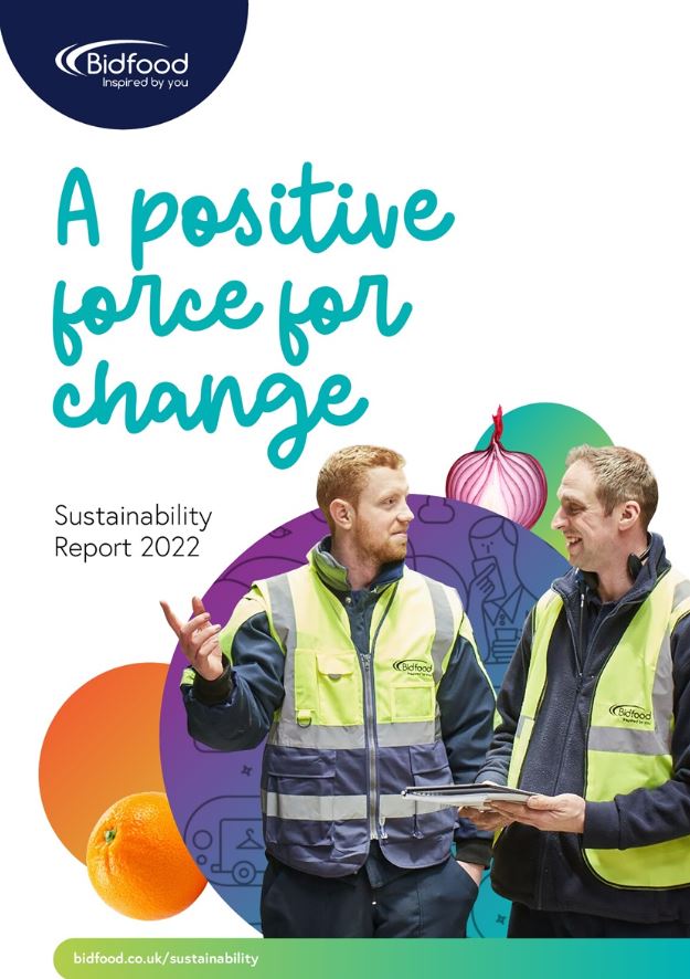 Bidfood sustainability report 2022 front cover image