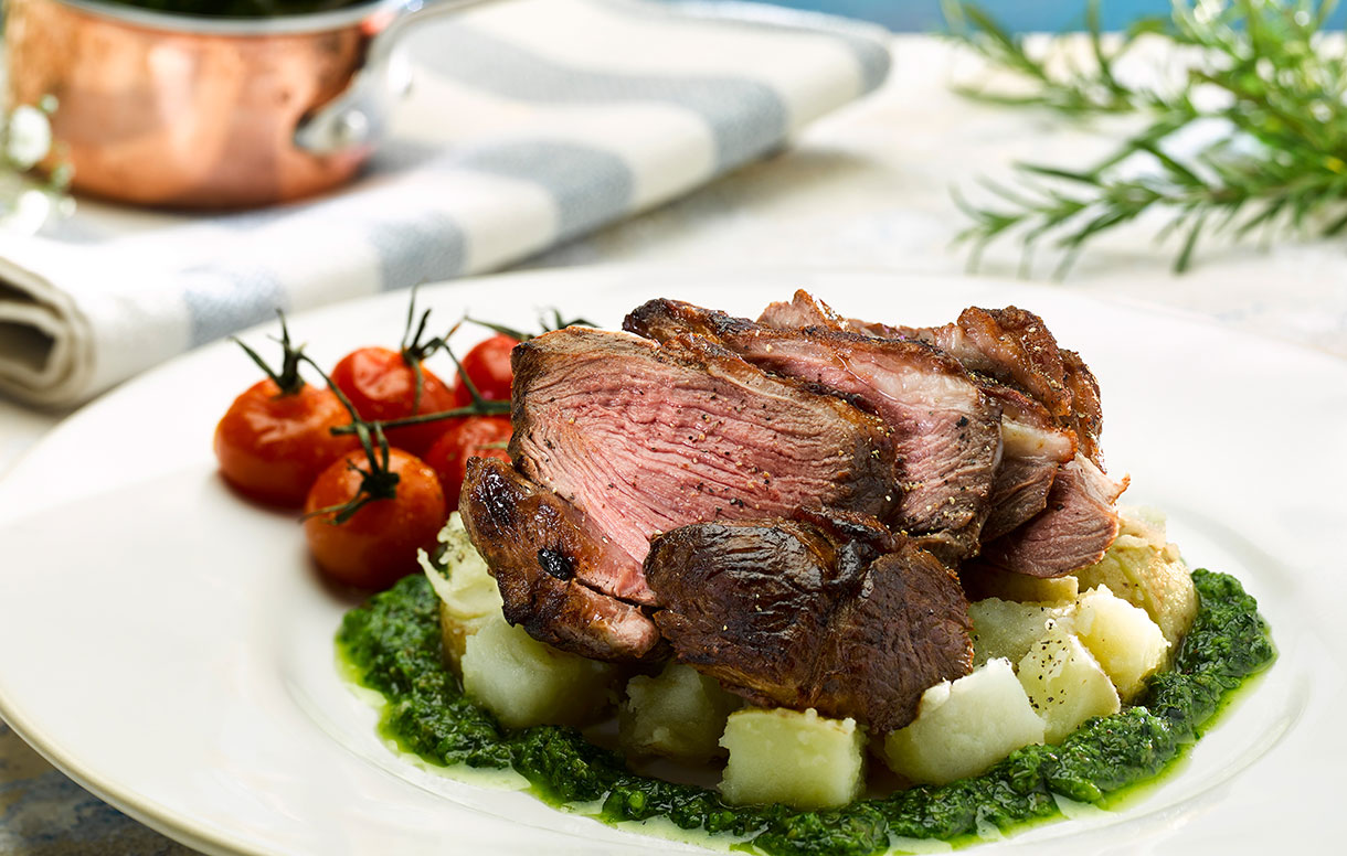 Lamb Rump Salsa Verde with Crushed Potato | Bidfood