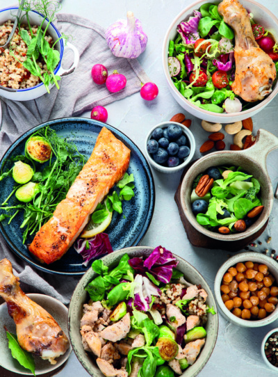 Assortment of healthy foods