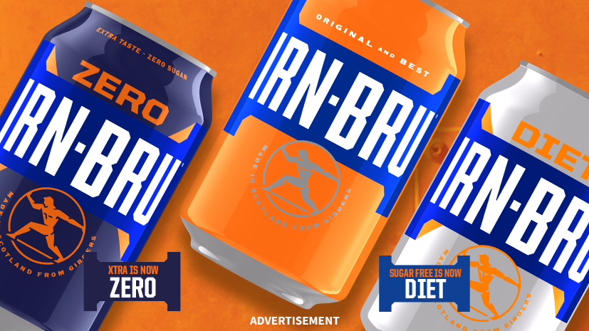 IRN-BRU. Made in Scotland from girders.